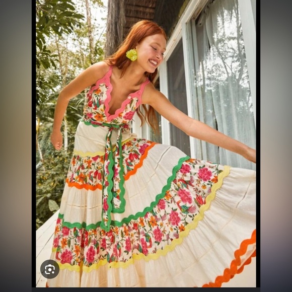 Farm Rio Toucan’s Garden Sleeveless Maxi Dress - XL - Picture 2 of 11